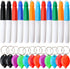 24 Pieces Mini LED Flashlight Keychain Permanent Marking Pens Keychain Portable for Nurse Doctor Office School Hospital and Camping (Color Set 2)...