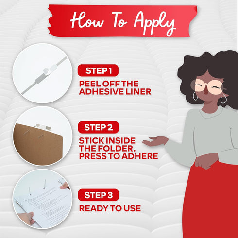 XFasten Self Adhesive Fasteners 2 Inch Capacity (100-Pack) Strong Adhesion Premium File Prong Fasteners 2 Inch for Folders | Durable Prong Fastene...