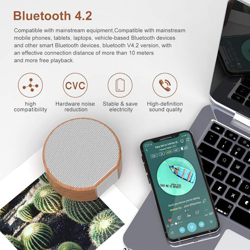 Wireless Speakers, Portable Bluetooth Speaker with IPX4 Waterproof, Perfect Small Size, HD Sound, Wireless Bluetooth Speaker for Home Office Books...