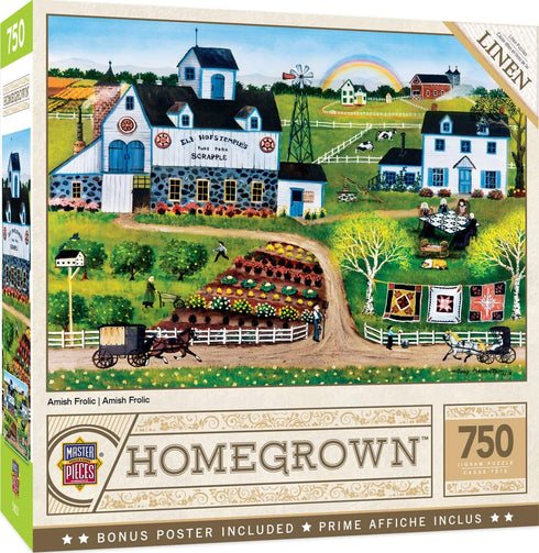 Masterpieces 750 Piece Jigsaw Puzzle for Adults and Family - Amish Frolic - 18"x24"...
