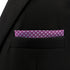 S&W SHLAX&WING Pocket Squares for Men Dotty Purple with blue Dots Color Edge...