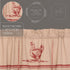 VHC Brands Sawyer Mill Chicken Pleated Curtain Valance, Red, 20x72...