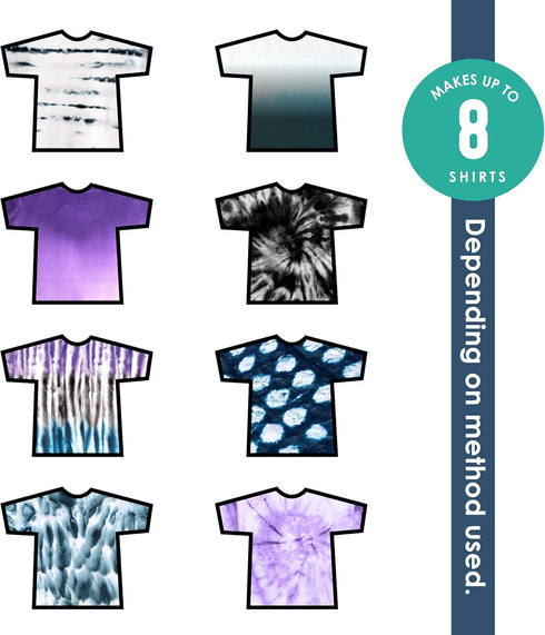 S.E.I. Shibori Tie Dye Kit 3 Pack: Pre-Mixed Spray Tie Dye Kit, Easy-to-Use, Non-Toxic Fabric Dye in Indigo, Purple, and Black, Shake and Spray...