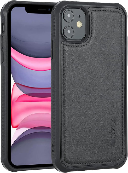 molzar MAG Series for iPhone 11 Case, Built-in Metal Plate for Magnetic Mount, Works with Qi-Certified Chargers, Compatible with iPhone 11, Black...