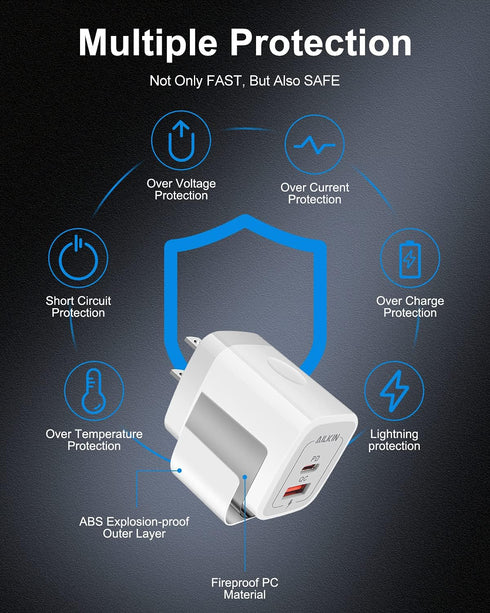 New iPhone Charger Block, USB C Wall Charger, 20W PD Type C Brick Fast Charge for iPhone 11 12 13 14 Pro Max SE 10 X XS 8 Plus, Plug USB Power Sup...