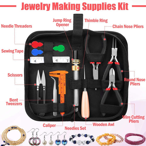 Thrilez Wire Wrapping For Jewelry Making, Repair and Beading Supplies Kit with Craft Ring Wire, Tools, Pliers and Jewelry Findings...