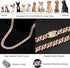 Gold Dog Chain Collar Diamond Cuban Collar Walking Metal Chain Collar with Design Secure Buckle Dog Collars for Medium Large Dogs (18inch, Pink-Go...