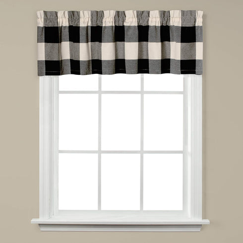 SKL Home Grandin Curtain Valance, 58" x 13", Black/Natural...