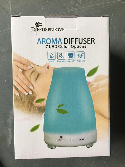 Diffuserlove Essential Oil Diffusers 200ML Remote Control Ultrasonic Mist Humidifiers BPA-Free Aromatherapy Diffuser with 7 Color Lights, Auto Shu...