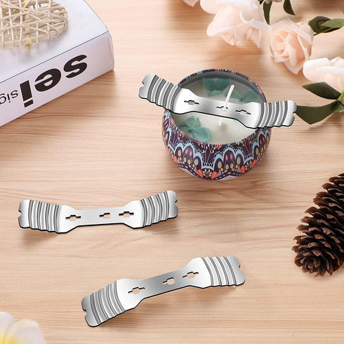 20 pcs Metal Candle Wick Holders, Upgraded Candle Wick Centering Devices, Silver Stainless Steel Candle Wick Holder for Candle Making...