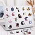 52 Pcs Moon and Cat Stickers Glow in The Dark, Vinyl Black Cats Water Bottle Sticker Pack for Teens, Waterproof Skateboard Laptop Decals for Adult...