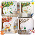 MALLMALL6 198Pcs Classroom Tree Bulletin Board Decor Seasonal Tree Summer Autumn Winter Spring Cutouts Border Set Four Seasons Chalkboard Wall Dec...