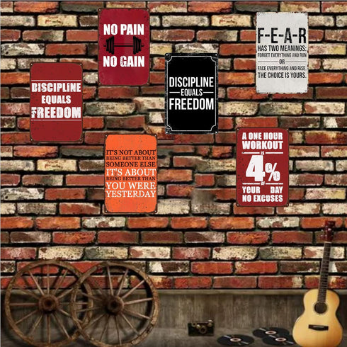 Discipline Poster Vintage Metal Sign Doing What Needs To Be Done Even When You Do Not Whant To Do It Tin Painting for Home Farmhouse Bar Pub Cafe ...