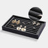 Velvet 7 Slots Ring Earrings Trays Showcase Display Jewelry Organizer (PU Leather)...