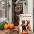 Welcome Fall Dog Garden Flag For Outside Thanksgiving Garden Flags 12x18 Double Sided Front Yard Small Flag Burlap Golden Retriever Labrador Outdo...