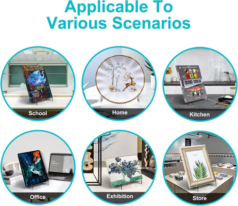 Assemble Acrylic Book Stand,4PC Clear Acrylic Display Easel for Displaying Pictures,Books,Music Sheets,Notebooks, Artworks, CDs, etc....