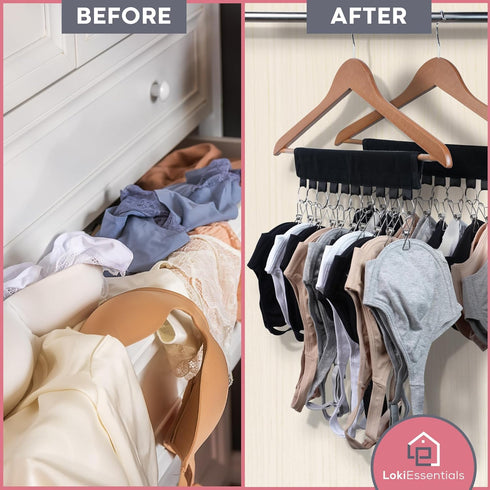 Bra Organizer for Closet Hanging, Space Saving Sports Bra Hanger for Closet Organization, Sports Bra Storage, Bra Holder, Tank Top Hanger, Swimsui...