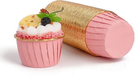 GOLDEN APPLE, Aluminum Foil Paper Mini Cake Baking Cups 50 pcs, Muffin Cupcake Baking Mold Cup Liners Baking Cups for Party Wedding Festival, cupc...