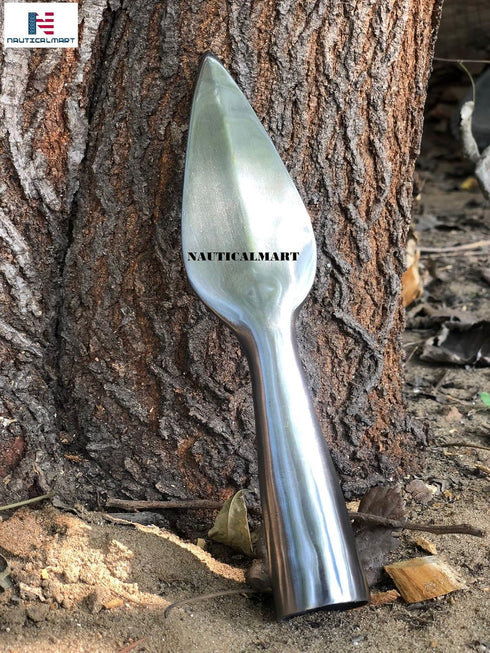 NauticalMart Reproduction Roman Or Medieval Steel Spearpoint 8" Long Hand Forged Viking Saga Iron Lozenge Spear Head...