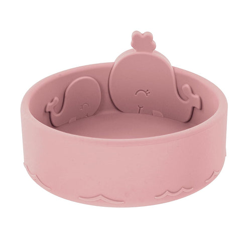 Nuby Animal Friend Silicone Round Bowl - Toddler Bowl - 6+ Months - Pink Whale Bowl...