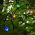 LumaBase Solar Powered String Lights with Faceted Balls - Multicolor...