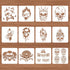 BENECREAT 12PCS Skull Pattern Plastic Drawing Templates, 12x12 Inch Halloween Theme Painting Template Stencil for Scrabooking Card Making, DIY Wal...