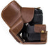 MegaGear Nikon D3400 Ever Ready Leather Camera Case and Strap, with Battery Access - Dark Brown - MG857...