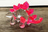 Garden Deco Glow in The Dark Pink Stegosaurus Hand Blown Art Glass Figurine Ornament Sculpture...