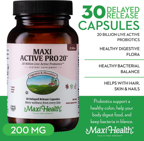 Probiotics for Digestive Health and Gut – 15 Strains, 20 Billion CFU Active Organisms - Probiotics for Men and Women with Lactobacillus Rhamnosus ...