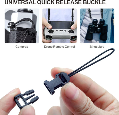 Padwa Lifestyle 4 Pcs Black Quick Release Camera Strap QD Loops Connector Adapter - Camera Quick Release Clip Compatible for All Compact Digital C...