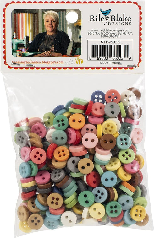 Riley Blake Cute Little Buttons Assortment 300/Pkg-1/4" -STB6023...