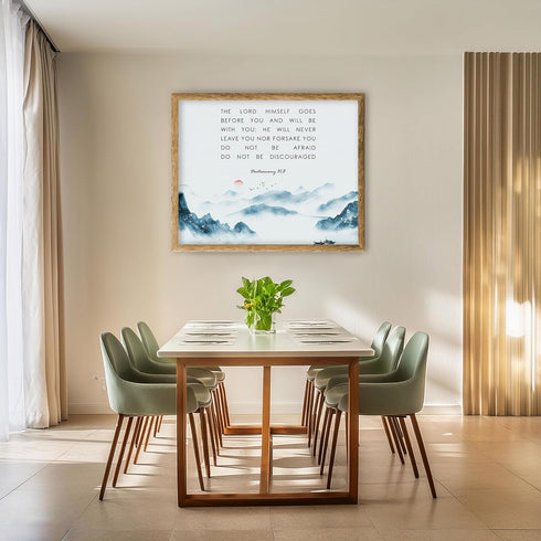 Posterizer 1 pcs-Deuteronomy 31:8 Quote-Spiritual Poster-Religious Posters-Gifts for Christians - Decor for Church, Sunday School Classroom- UNFRA...