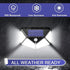 Solar Lights Outdoor IOTSES, 100 LED 270°Wide Angle PIR Motion Sensor Waterproof Durable Solar Powered Security Wall Lights 3 Modes for Fence, Fro...