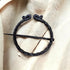 Hand -forged Twisted S shape Brooch with Twisted clock pin Medival design unisex for cloak...