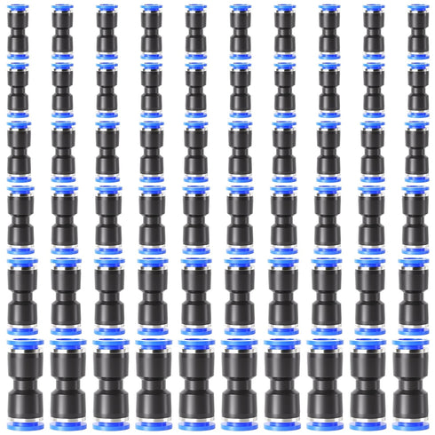 TAILONZ PNEUMATIC 60 pcs Straight Push Connectors Plastic Quick Release Connectors Air Line Fittings for 1/8 5/32 1/4 5/16 3/8 1/2Tube (2 Way)...