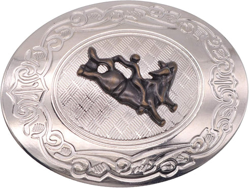 Nocona Boy's Bull Rider Cowboy Design Belt, Brown, 18...