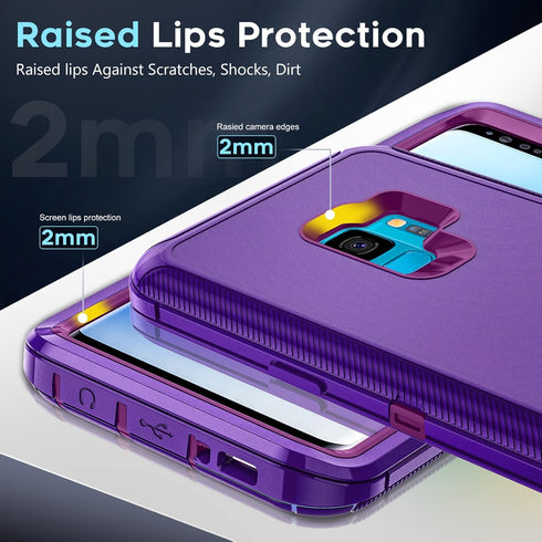 LeYi for Samsung S9 Case, Galaxy S9 Cases, 3 in 1 Full Body Shockproof Rubber Dustproof Rugged Defender Protection Phone Cover for Samsung S9 Phon...