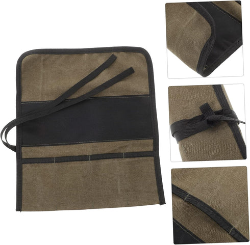 DOITOOL Roll Pouch for Craftwork Electricians Bag Up Carving Electrician Organizer Tool Pockets Hvac Woodworking Mechanic Carpenter Spanner Handym...