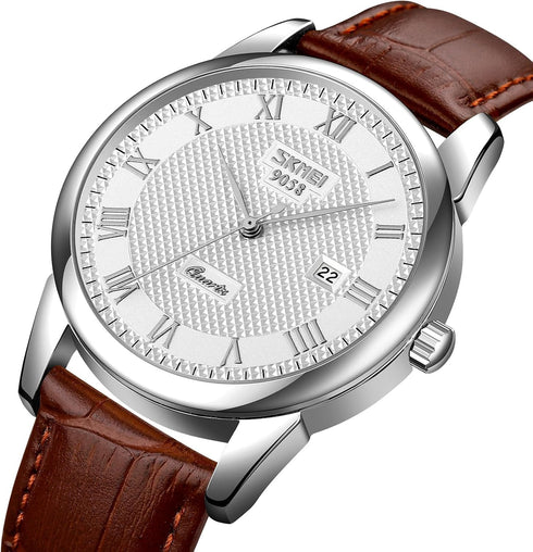 MASTOP Mens Womens Quartz Watch Roman Numeral Business Casual Fashion Analog Wrist Watch Classic Calendar Date Window 30M Waterproof Comfortable L...