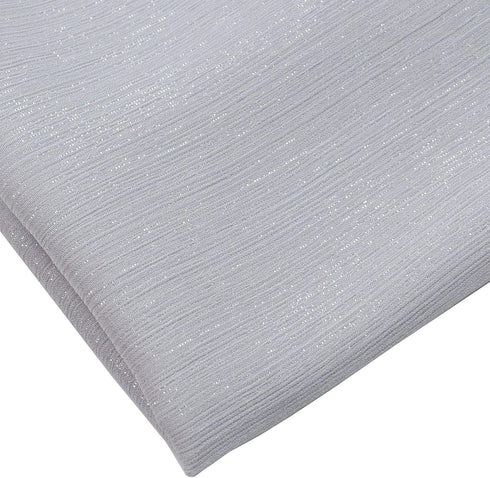 Glitter Chiffon Sheer Crepe Fabric for Bridal Decoration & Crafting 59 Inches Width by The Yard Entelare(Silver Grey 2Yards)...
