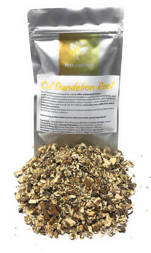 Dandelion Root - Dried, Cut Dandelion Root - Great Coffee Substitute Beverage - Enjoyed As Tea - Ingredients: 100% Dandelion Root (Taraxacum Offic...