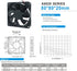 XLV0024 Set of 2 80x80x20mm case Fan High Air Flow Fluid Dynamic Cooling Computer Case Fan with Cooling Fan 8020L24 (Black)...