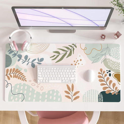 Abstract Boho Large Mouse Pad, Waterproof Green pink Desk Mat, Double Sided Computer Gaming Mouse Pad, XXL Full Desk Mousepad Non Slip Writing Pad...