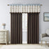 Madison Park Serene Embroidered Light Filtering Rod Pocket Treatment Curtain Window Panel Drape for Bedroom Livingroom and Dorm, 50x18, Blue...