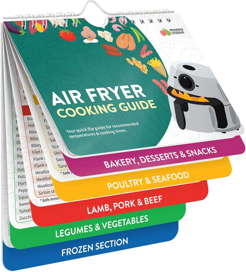 Air Fryer Cheat Sheet Magnets Cooking Guide Booklet - Air Fryer Cookbooks - Air Fryer Liners - Air Fryers Kitchen Gifts Gadgets 2025 - Air Fryer A...