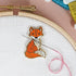 Caterpillar Cross Stitch Needle Minder - Fox for Cross Stitch, Sewing, Embroidery and Needlework Accessories, Enamel and Magnetic...
