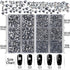 LPBeads 6400 Pieces Hotfix Rhinestones Metallic Silver Flat Back 5 Mixed Sizes Crystal Round Glass Gems with Tweezers and Picking Rhinestones Pen...