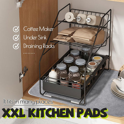 3 Pcs XXL Dish Drying Mats,Absorbent Microfiber Drainer Mat,Large Size Kitchen Counter Pads for Coffee,Rack,Under Sink,Draining Racks,Countertops,...