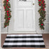 Buffalo Plaid Rug 2'x3' Black and White Check Outdoor Door Mat Cotton Hand-Woven Front Door Rug Foldable Washable Mats for Front Porch Patio Entry...