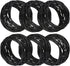 Handmade Round Mesh Black Napkin Rings Holder for Dinning Table Parties Everyday, Set of 6...